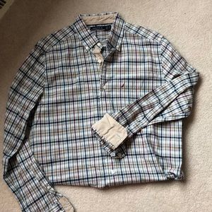 Men’s small plaid Nautical shirt